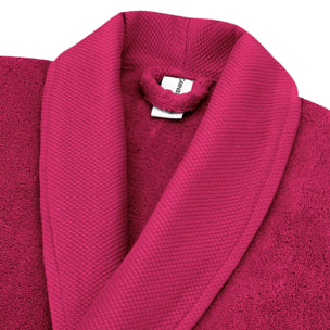 Peignoir pur coton 420 g/m² uni rose Elea fuchsia