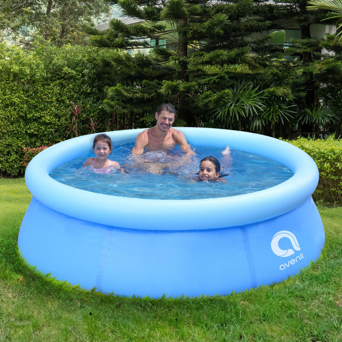 Piscina Fuoriterra Rotonda Gonfiabile Prompt Set Avenli Cm 168x51 Autoportante Azzurra