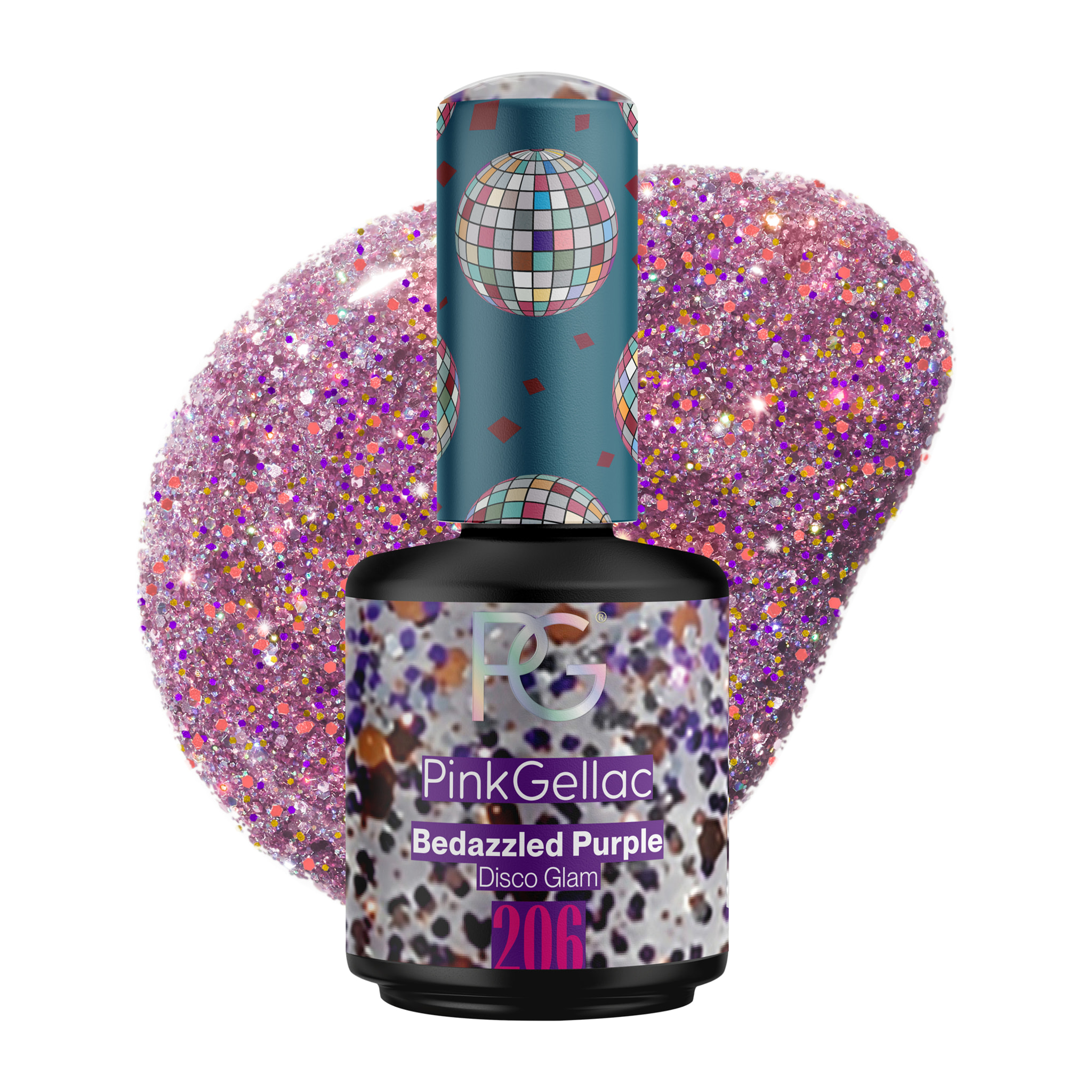 Vernis semi-permanent - 206 Bedazzled Purple - 15 ml