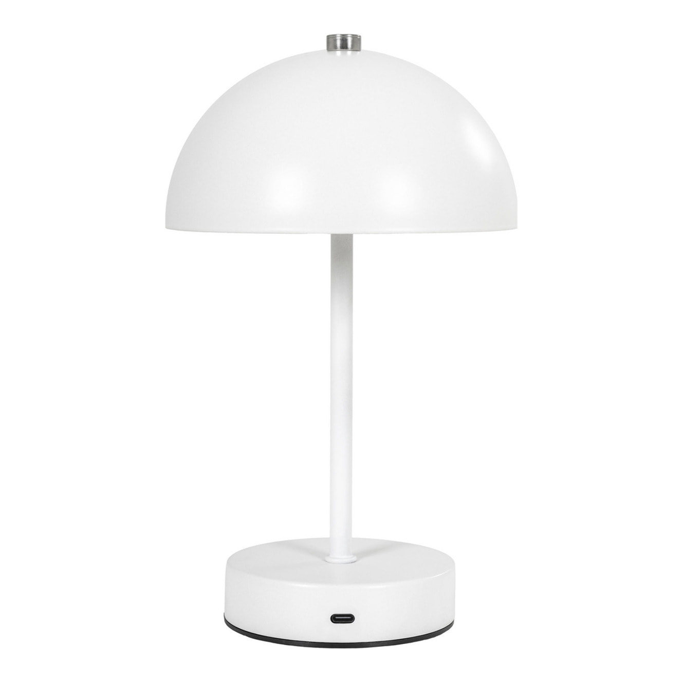 Lampada da tavolo ricaricabile Holt in metallo bianco 15x25 cm