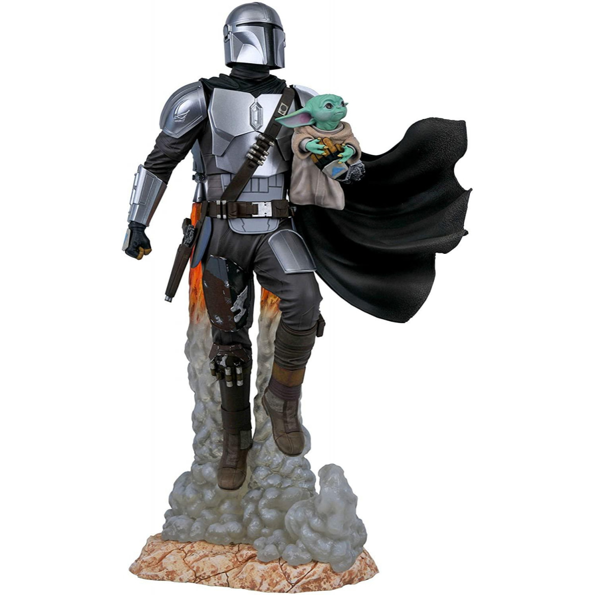 Star Wars Milestones Statua Resina Mandalorian & Bambino 40 cm Diamond Select