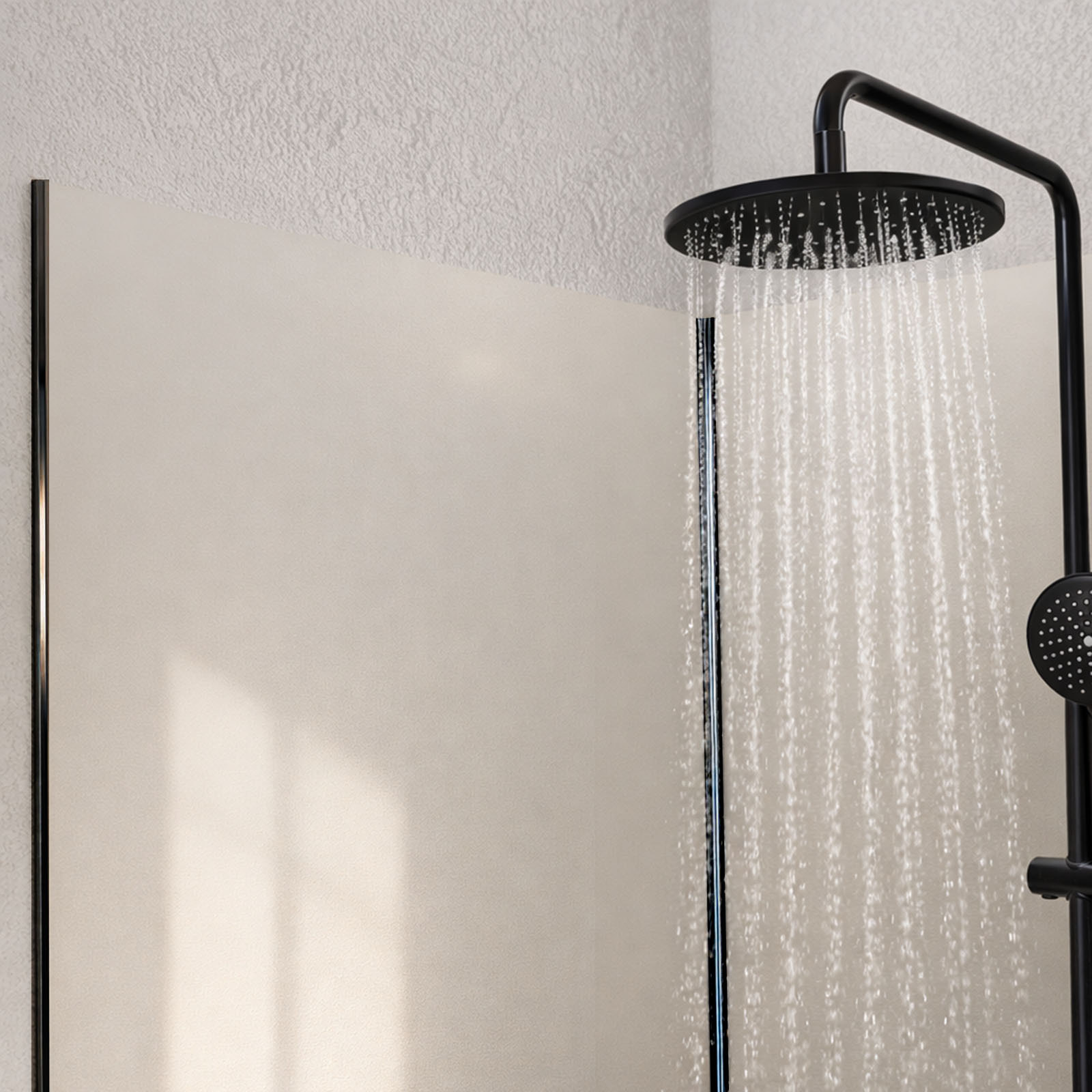 Pack de 3 Panneaux Muraux Aluminium Ivoire 90x210 cm avec Profilés Noirs - WALL'IT