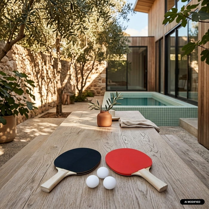 Raquette ping pong (lot de 2) + 3 balles KIT DE PING PONG