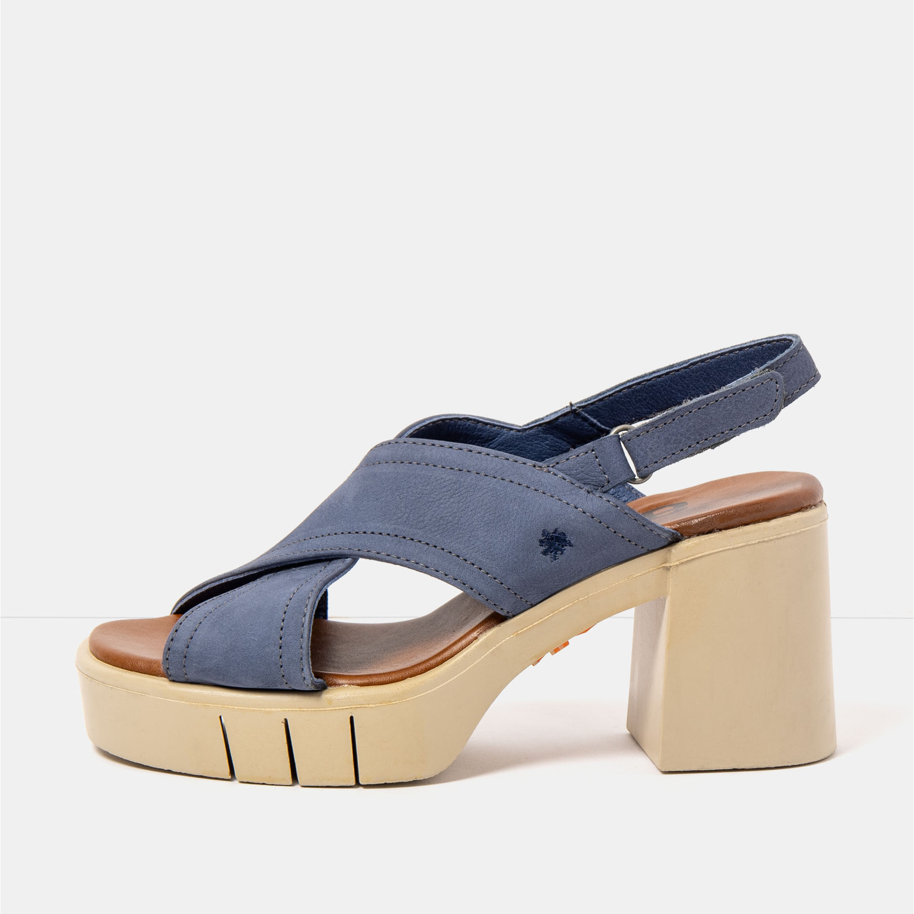 Sandalias con tacón 1990 NOBUCK OCEAN / EIVISSA color Ocean