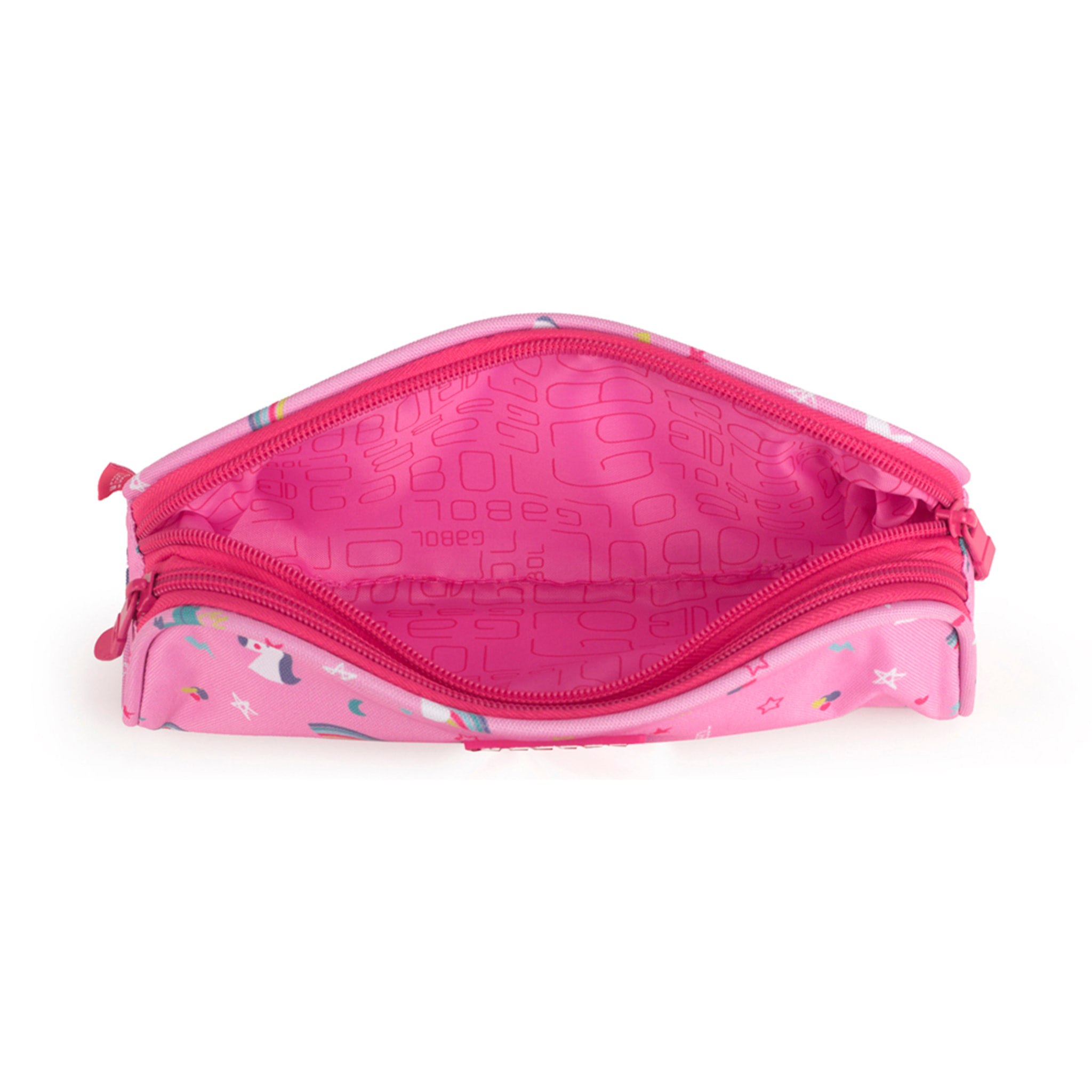Estuche doble Gabol RAINBOW con unicornio y resistente al agua