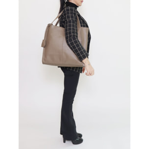 Borsa a spalla da donna - Modello Aelia - Vera pelle - 40.0 x 36.0 x 12.0 cm