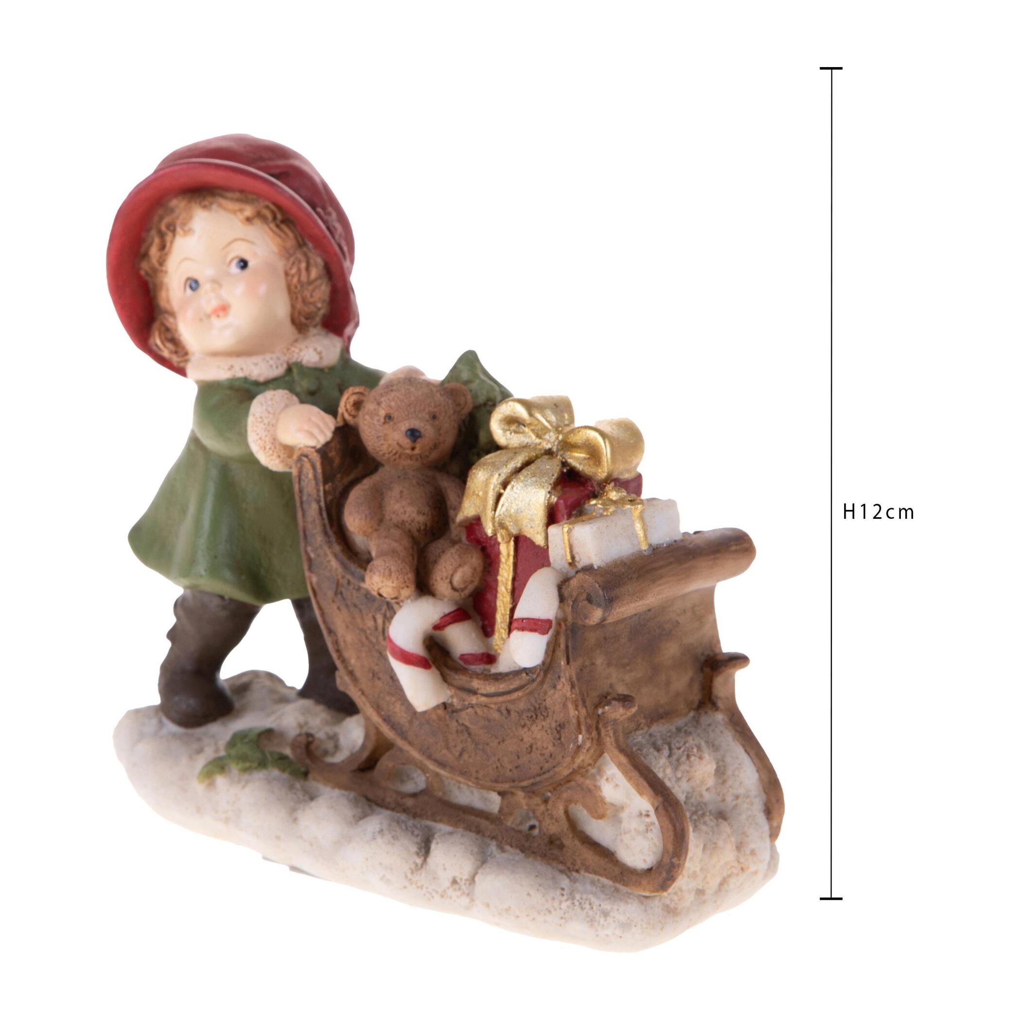 Bimba con slitta pacchi dono - Pezzi 3 - ROSSO - Bianchi Dino SpA