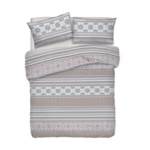 Parure Copripiumino in 100% Cotone Made In Italy Norvegia Grigio