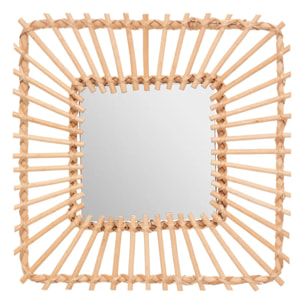 Miroir - rotin 40x40 cm