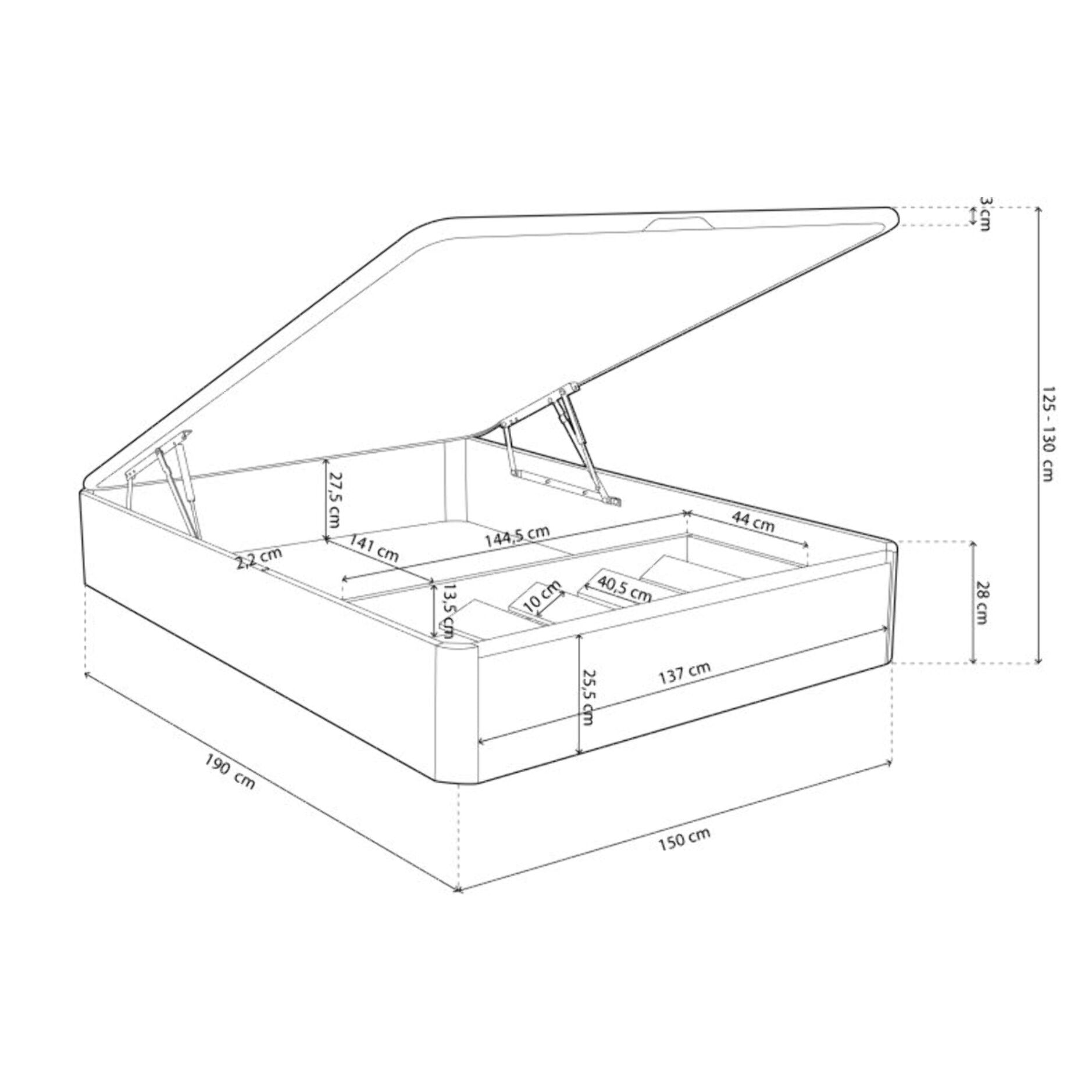 Canapé Luxury Plus 3D Blanco - Grafito