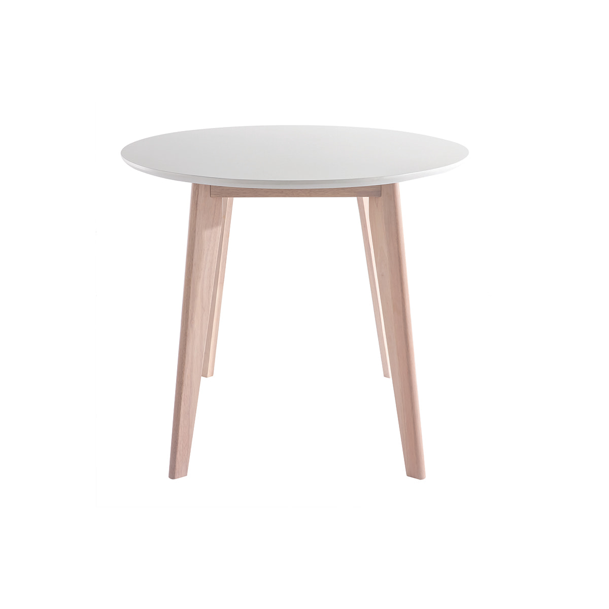 Table scandinave ovale blanche et bois clair L150 cm LEENA