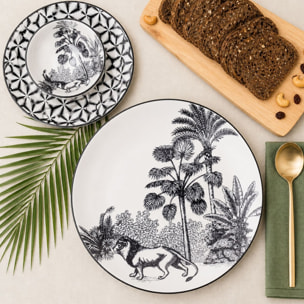 Lot de 6 grandes assiettes, SAVANA