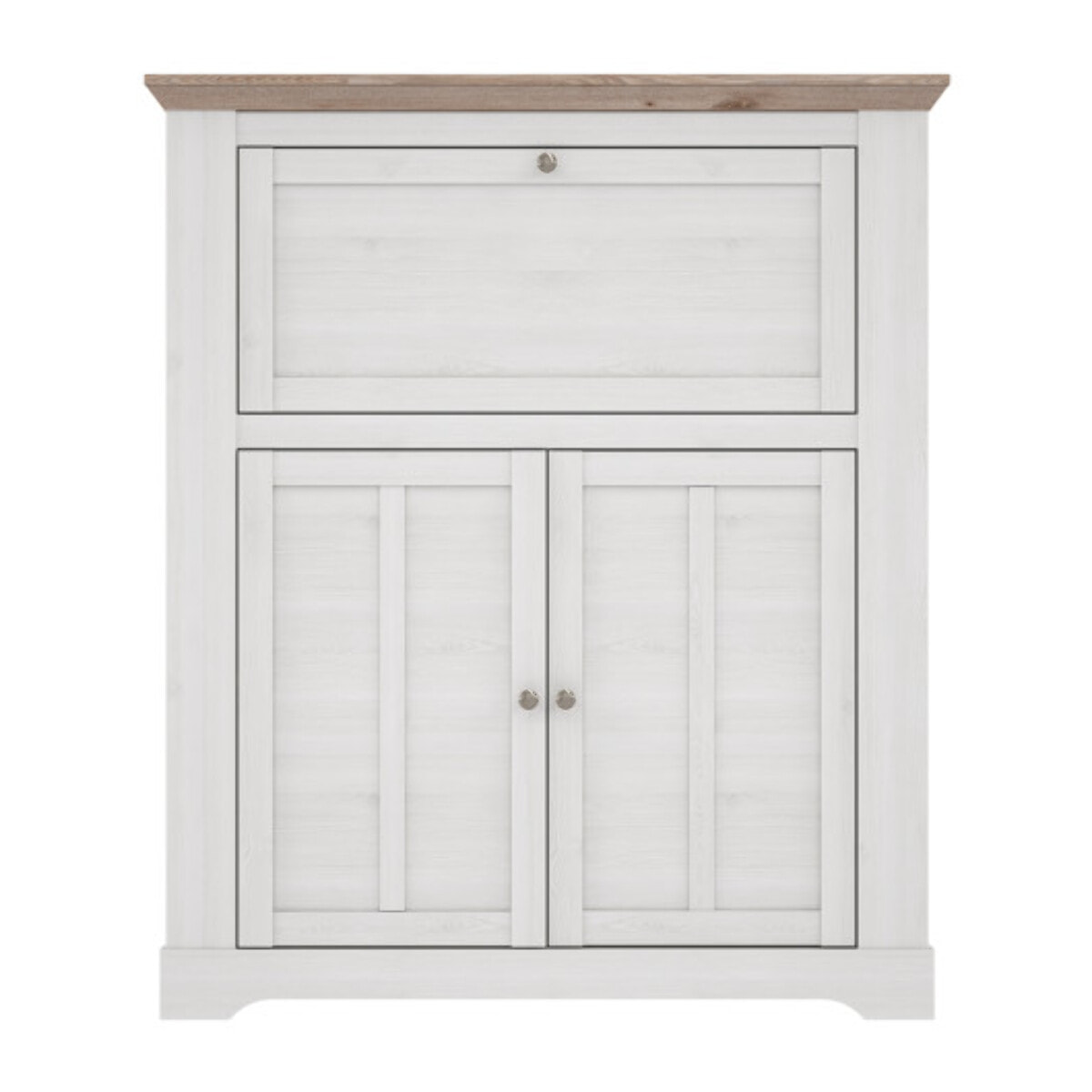 Bar en bois effet chêne clair blanchi - ILONA
