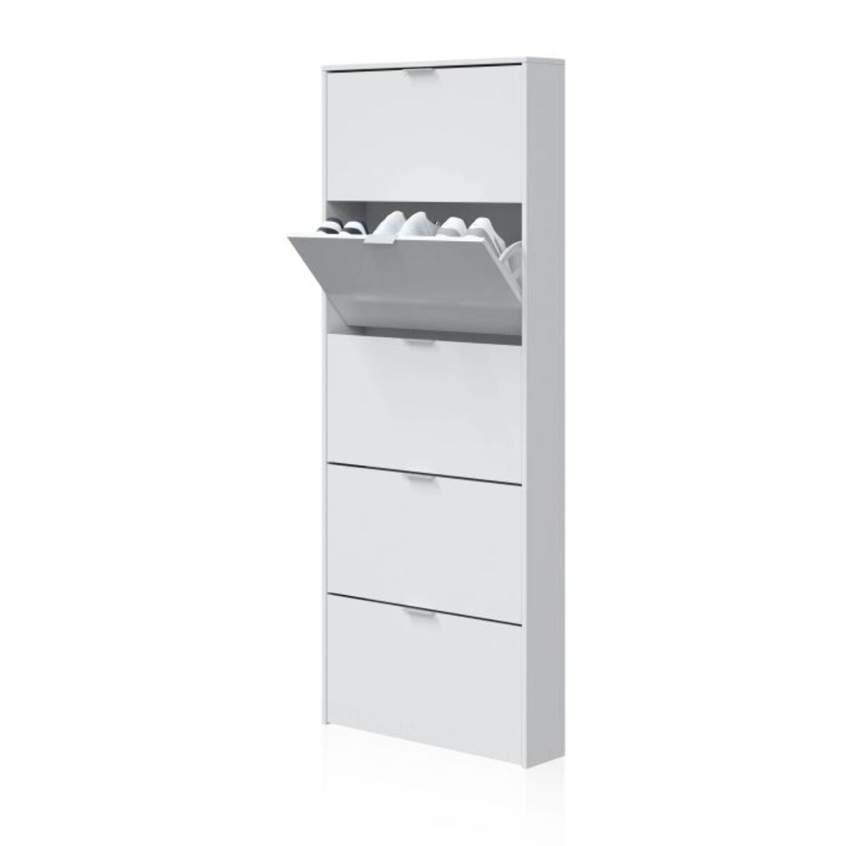 Zapatero Nia 5 Puertas Blanco Brillo