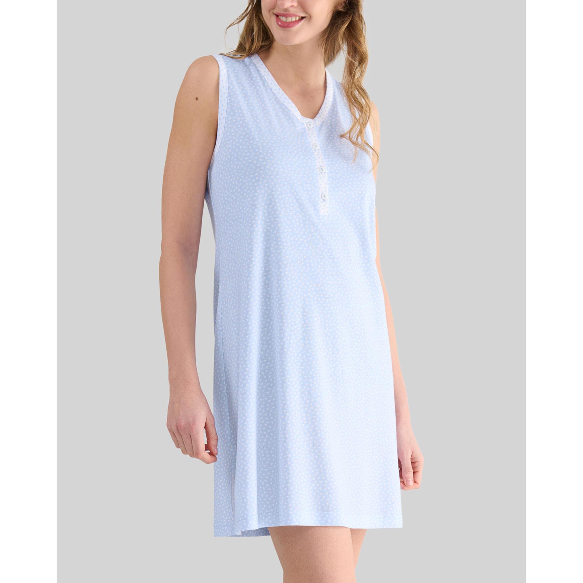 Camisón corto mujer corazones sin mangas romántico