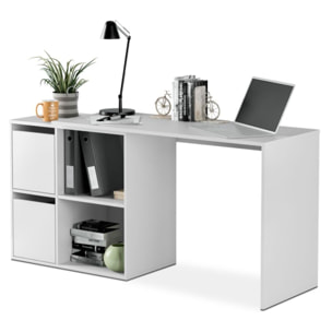 Mesa de escritorio multiposición Spacio Blanco Artik (Blanco Mate)
