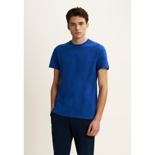 T-shirt Regular con Scollo girocollo e logo in tono colore
