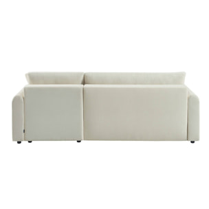 Canapé d'angle réversible, convertible, 3 places tissu avec coffre BERLIN