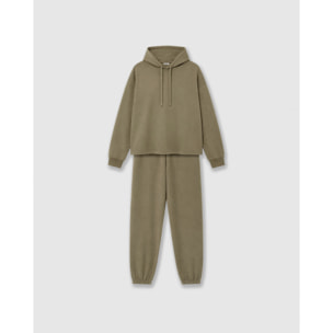 Set sudadera pantalón jogger verde cacería
