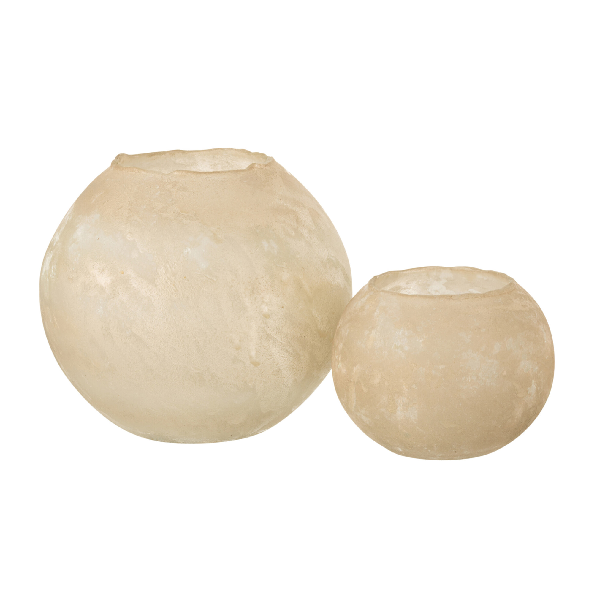 J-Line vase Soda Rond - verre - or - large - Ø 25 cm