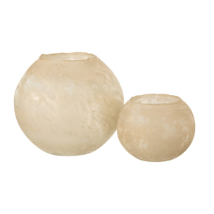 J-Line vase Soda Rond - verre - or - large - Ø 25 cm