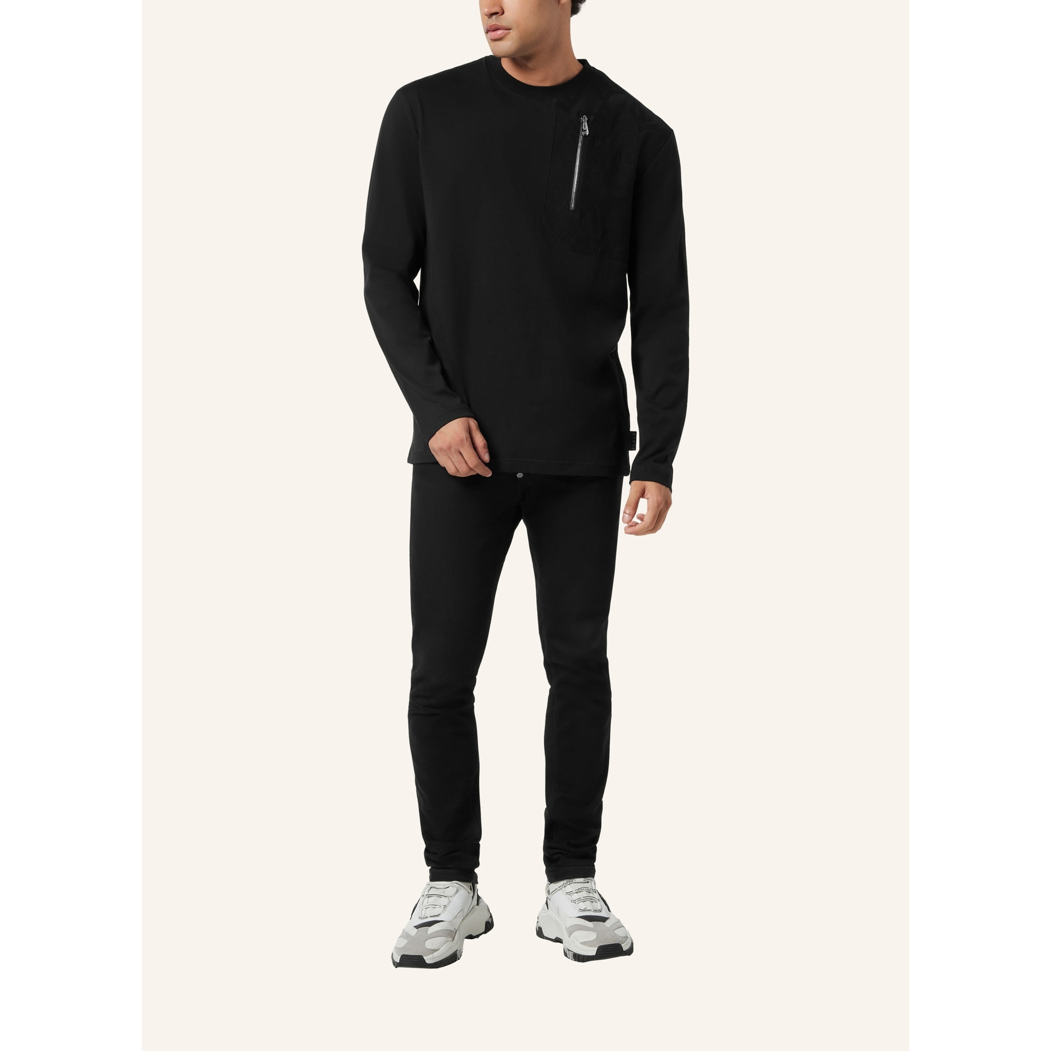 PHILIPP PLEIN T-Shirt Round Neck Ls CREST