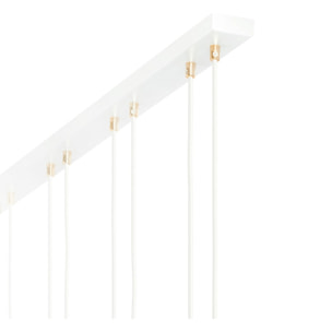 Lampada a sospensione GLAM in acciaio bianco opaco e oro