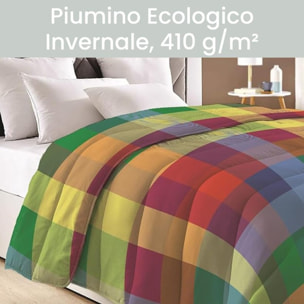 INTRECCI Piumino Matrimoniale, 260 x 260 cm, Piumino Ecologico, Caldo, Invernale, 300 g/m², Anallergico e Antiacaro, Made in Italy, Lavabile in Lavatrice, Soffice, Morbido. Fantasia: Multicolor
