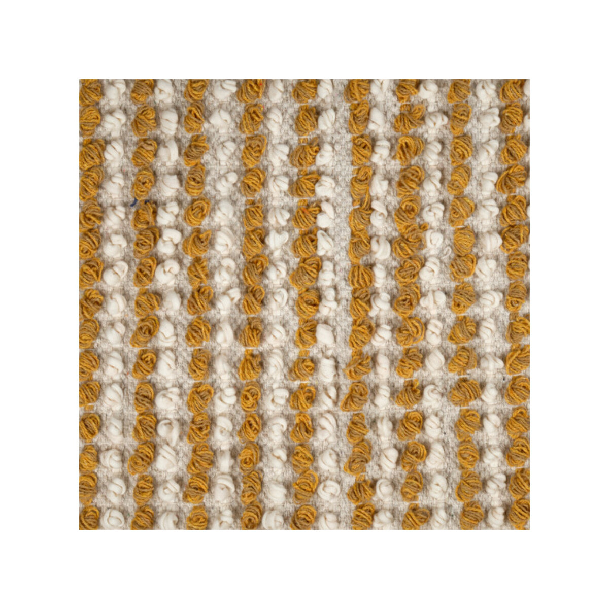 Tapis 60 x 80 cm tissu texturé petits pompons avec franges bicolores - MARINE