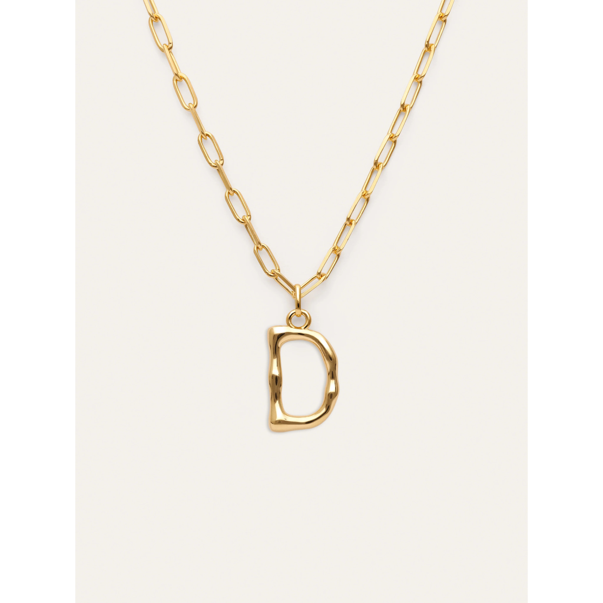 Collar Personalizado Chic Letter XL Acero Baño Oro