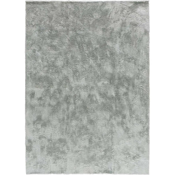 ROMA Alfombra lisa de pelo alto plata, varias medidas disponibles