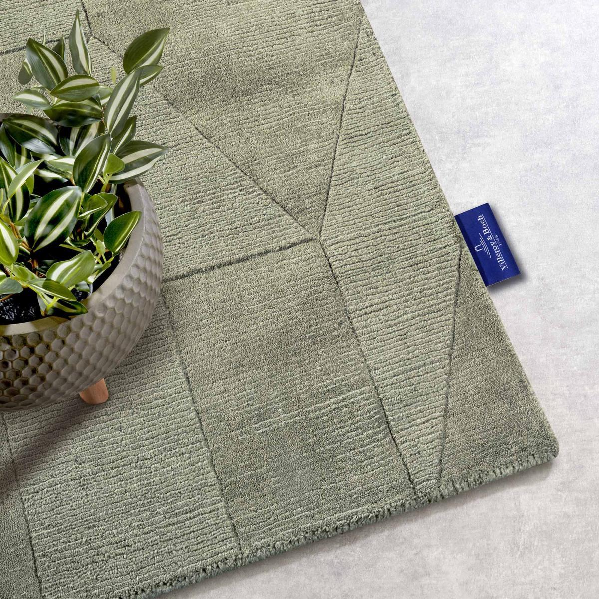 Tapis salon géométrique, relief tissé à la main, design authentique