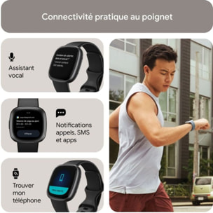 Montre santé FITBIT Versa 4 Aluminium Graphite et Noir