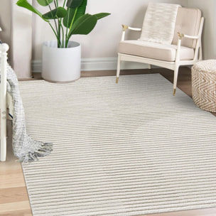 Tapis Tegi en relief avec motif simple et effet faux-uni