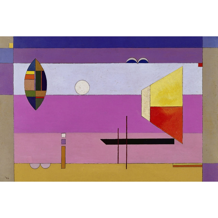 Tableau d'art classique Colds Stripes par Kandinsky Tableau alu Dibond