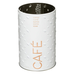 Boîte à café métal 500g "Scandinave Nature" blanc