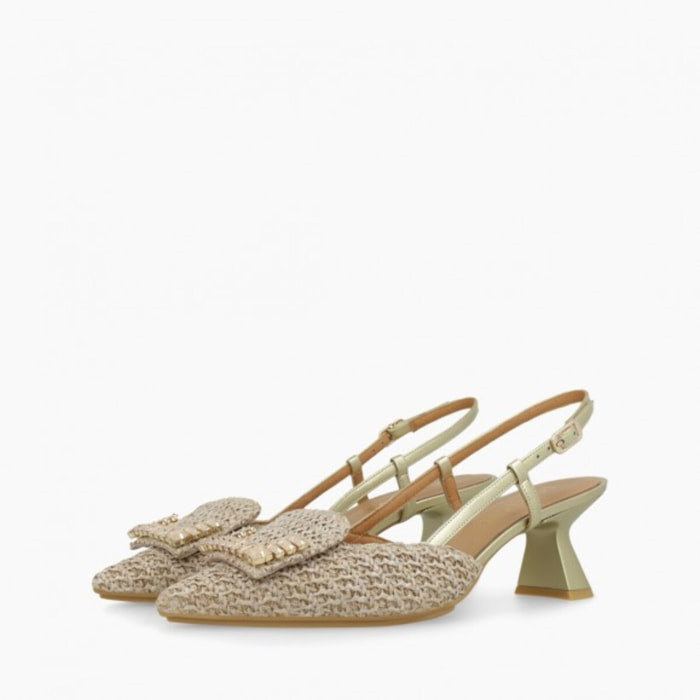 ZAPATOS DE SALÓN DORADOS KYOKO