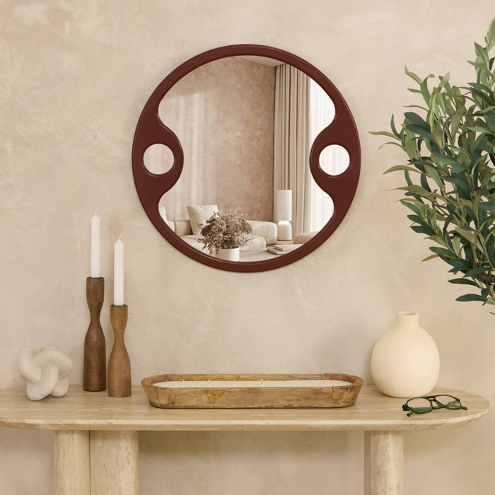 Miroir Austin D50cm bordeaux
