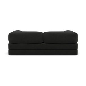 Nebula - Canapé 3 places convertible en velours texturé - Gris