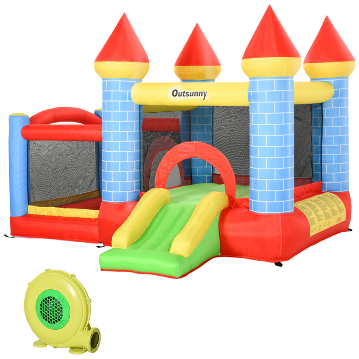 Castillo Hinchable con Tobogán y Cama de Salto para Niños 300x275x210 cm