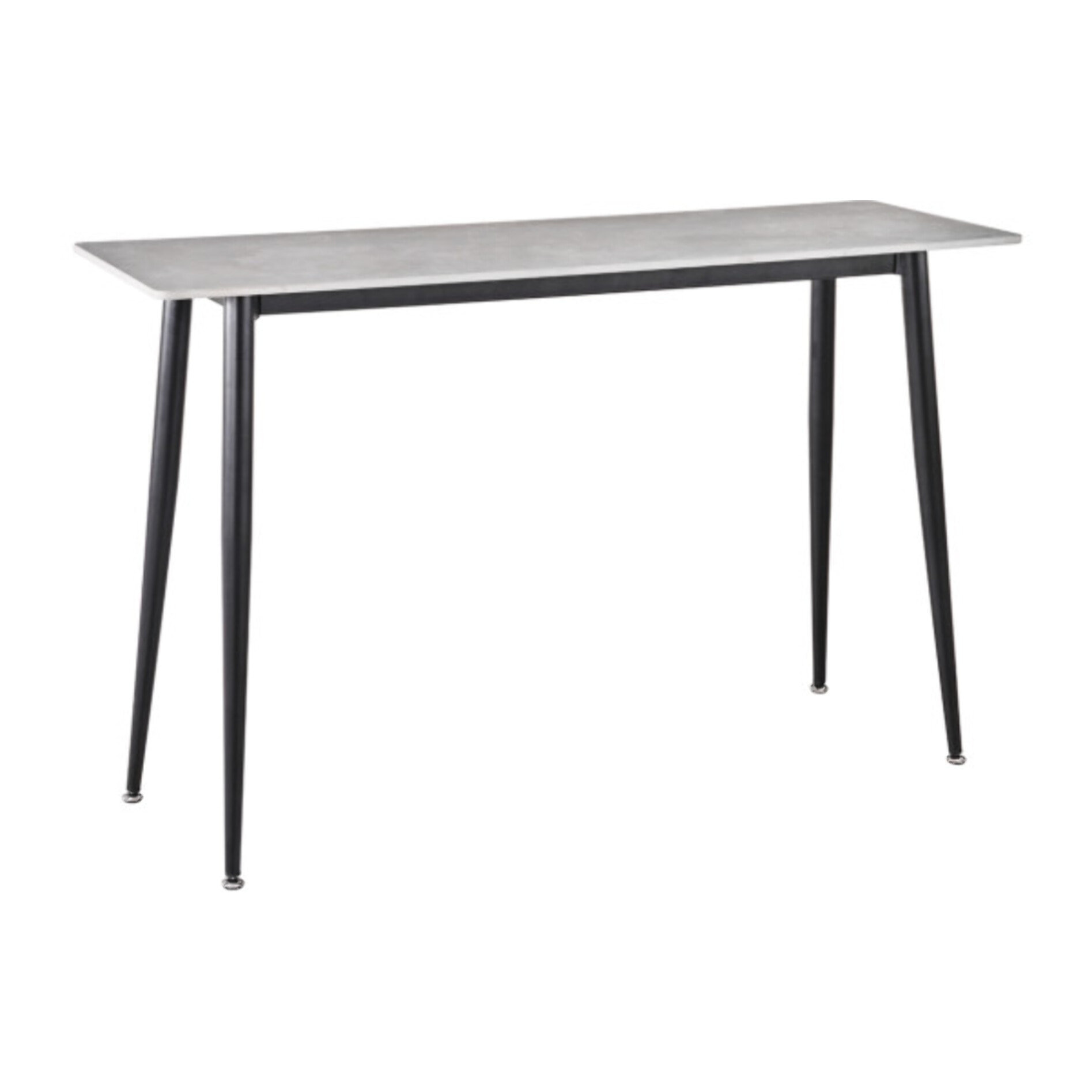 Console L. 120 cm plateau céramique marbré pieds métal noir - STONE 2