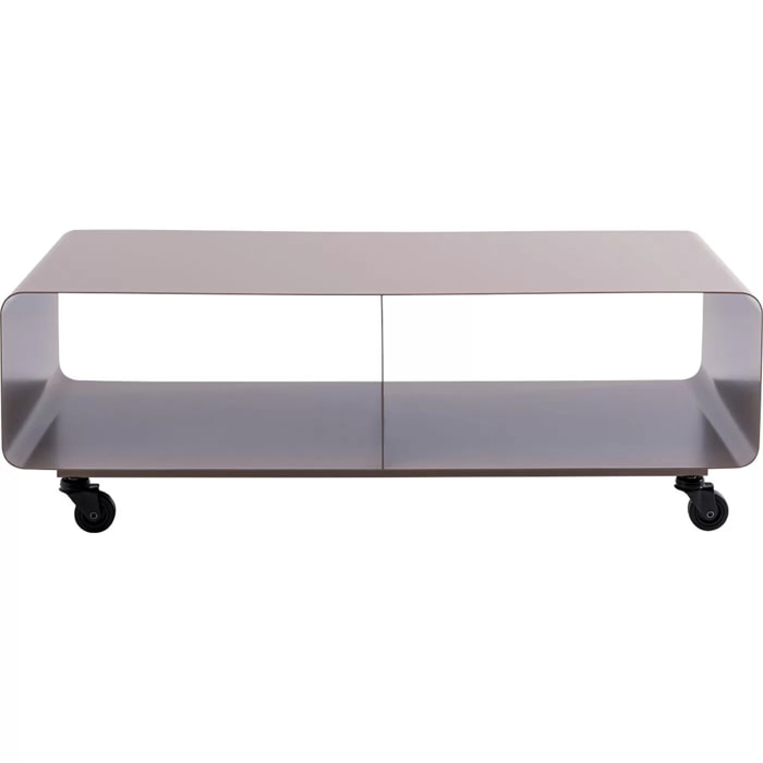 Meuble TV Lounge à roulettes taupe Kare Design