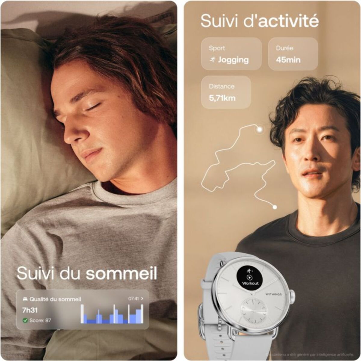 Montre santé WITHINGS Scanwatch 2 - 38mm Blanche