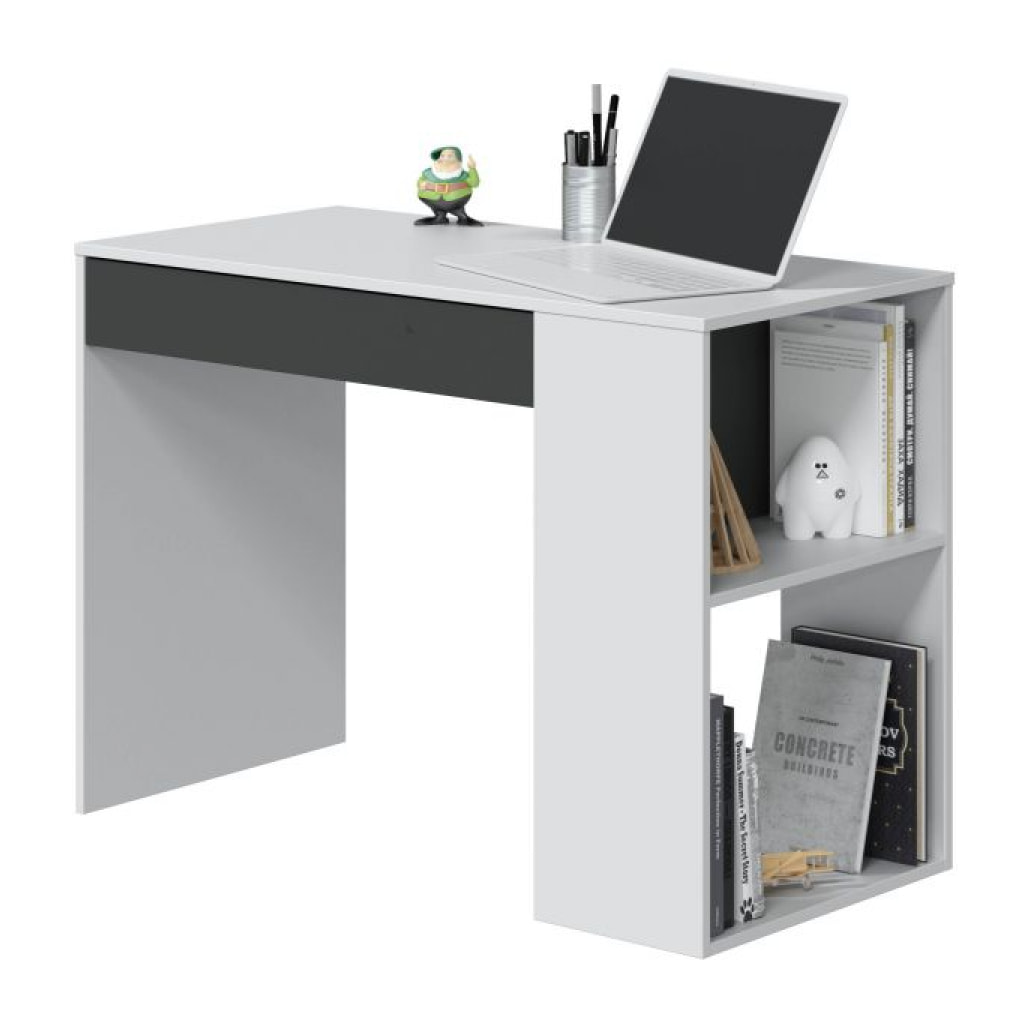 Mesa de escritorio Masster Blanco Artik (Blanco Mate) - Gris Antracita