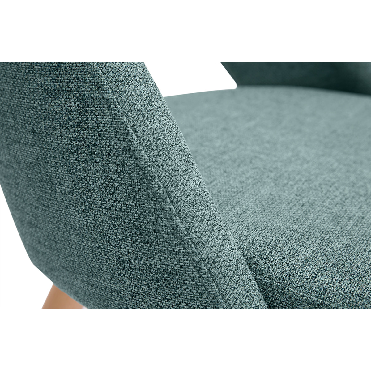 Chaises scandinaves en tissu vert de gris et bois clair (lot de 2) COSETTE