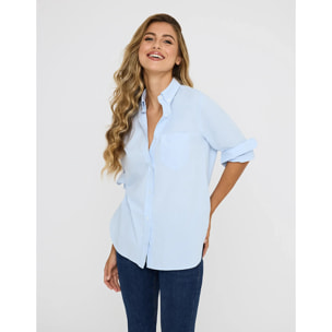 Camisa Manga Larga Azul - Ambre