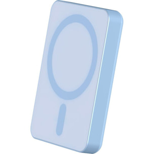Batterie externe FORCE POWER 5000 mAh USB C 15W Mini magnet bleu