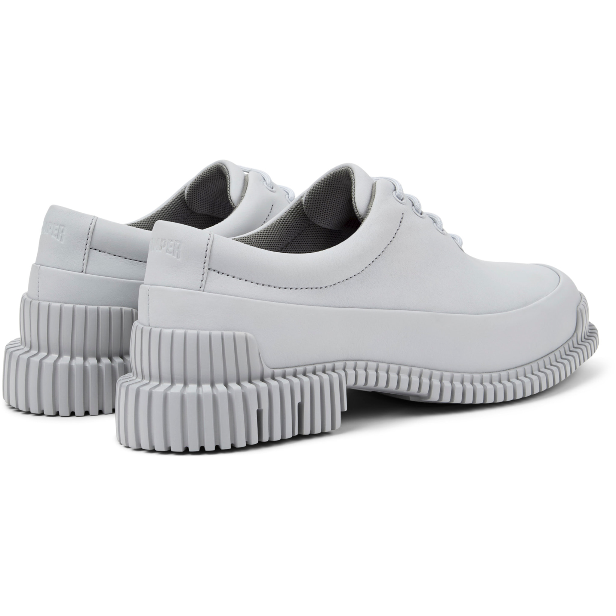 Zapatos de cordones - CAMPER Pix - Gris - Cuero liso
