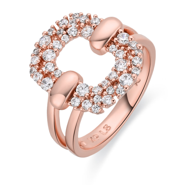 Anillo Polzal acabado oro rosa 18k