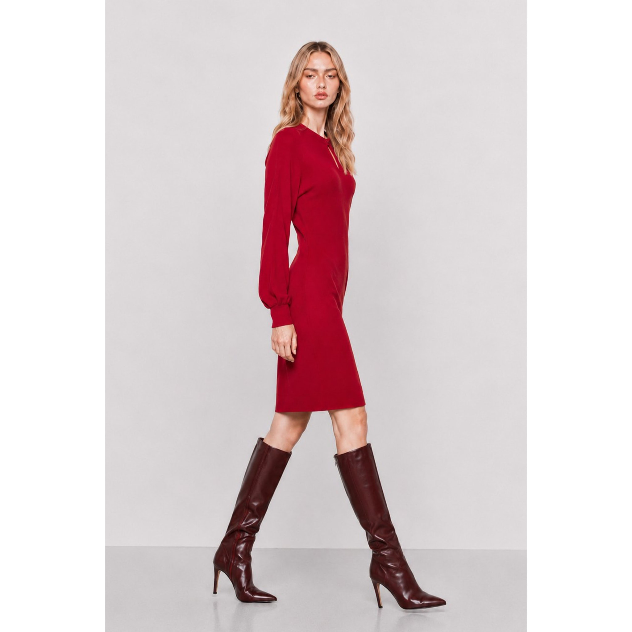 Kocca - Abito in maglia di viscosa da donna con scollo a goccia Donna